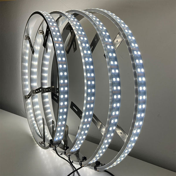 Double Row dual row Pure White LED Wheel light