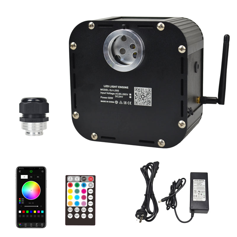 RGBW star lighting system fiber optic kit