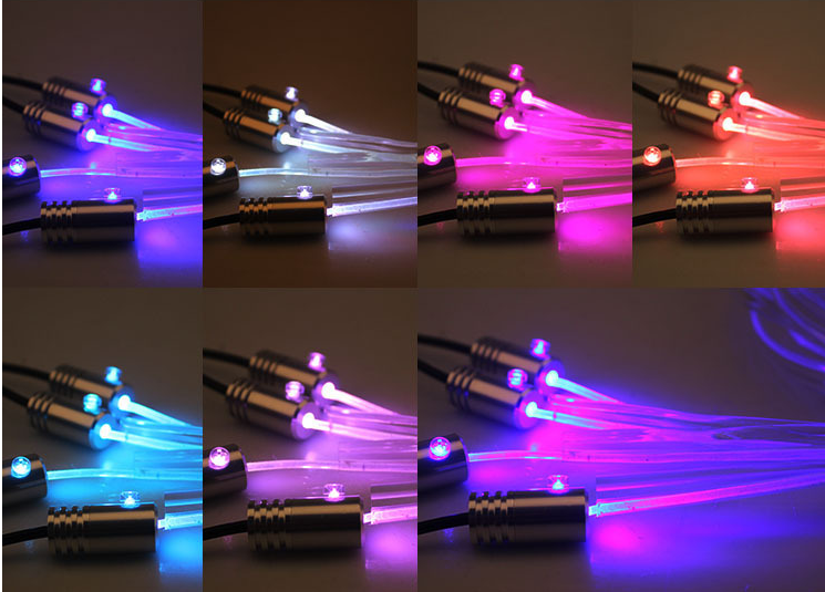 9 in 1 optical fiber car light